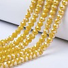 Electroplate Glass Beads Strands EGLA-A034-P6mm-B03-1