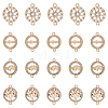 56Pcs 4 Styles Alloy Crystal Rhinestone Connector Charms FIND-DC0003-57-1
