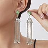 Alloy Rhinestone Chandelier Earrings for Women WG20C0F-02-2