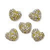 Sparkling Acrylic Heart Beads with Rhinestone Embellishment OACR-NH0001-02A-05-1