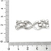 Brass Micro Pave Clear Cubic Zirconia Fold Over Clasps KK-U059-32P-3