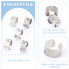 Unicraftale 10Pcs 5 Styles 304 Stainless Steel Open Cuff Ring Components STAS-UN0054-83P-5