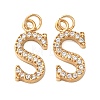 304 Stainless Steel with Crystal Rhinestone Charms RB-CBA5270-11G-S-1