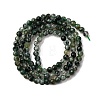 Natural Moss Agate Beads Strands G-A129-4mm-01-5