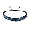 Adjustable Glass Seed Bead Braided Bracelets CW1056-2-3