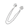 Fleur De Lis Alloy Hanging Chain Brooches JEWB-NH0001-01P-1