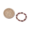 Natural Garnet Beaded Stretch Rings for Women RJEW-JR00868-01-3