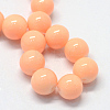 Baking Painted Glass Round Bead Strands X-DGLA-Q020-8mm-06-2