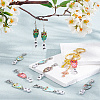 Alloy Enamel & Acrylic Pendant Locking Stitch Markers HJEW-AB00179-4