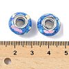 Transparent Resin Rondelle European Beads RESI-S023-28-3