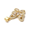 Rack Plating Brass Micro Pave Cubic Zirconia Pendant ZIRC-C002-02G-3