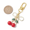 Alloy Enamel Cherry Pendant Decorations HJEW-JM02681-3