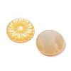 Natural Yellow Shell Carved Cabochons SSHEL-I026-17B-2