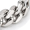 201 Stainless Steel Cuban Link Chains Bracelets for Men & Women BJEW-D031-21A-P-1-3