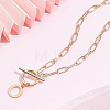 304 Stainless Steel Letter Pendant Necklaces NJEW-LP0001-52O-G-3