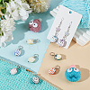 10Pcs 10 Colors Printed Handmade Porcelain Stitch Markers HJEW-BC00007-5