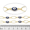 Rack Plating Brass Enamel Link Chains CHC-P012-11G-03-2