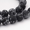 Natural Snowflake Obsidian Gemstone Beads G-J338-03-8mm-1