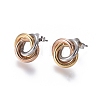 304 Stainless Steel Stud Earrings EJEW-L241-02B-2