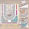Rectangle Wood Bead Design Boards ODIS-WH0038-54-4
