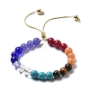 Long-Lasting Plated Brass Beads Slider Bracelets for Women BJEW-K268-01G-4