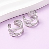 304 Stainless Steel C-Shaped Cuff Earrings EJEW-K268-86P-1