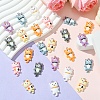35Pcs 7 Colors Opaque Resin Kitten Pendants RESI-YW0001-73-5