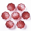 Two Tone Transparent Spray Painted Glass Beads X-GLAA-N035-06A-G03-1