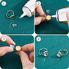8Pcs 2 Colors 304 Stainless Steel Open Cuff Ring Component STAS-BBC0010-40-6