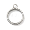 304 Stainless Steel Open Back Bezel Pendants STAS-B126-06A-P-1