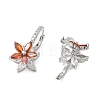 Brass Cubic Zirconia Hoop Earrings WGBE890-01-2