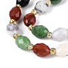 Natural Ruby in Zoisite & Red Jasper & Flower Opal Beads Strands G-T144-21A-01-3