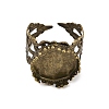 Cuff Brass Ring Cabochon Settings KK-G020-A-1