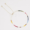 Adjustable Plastic Beaded Slider Bracelets YS6543-2-1