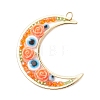 Brass Resin Pendants PALLOY-MZ01073-02-1