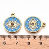 304 Stainless Steel Enamel Rhinestone Pendants STAS-T064-50A-3