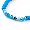 Polymer Clay Heishi Beads Stretch Bracelets BJEW-JB05905-04-2