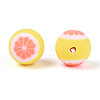 Fruits Theme Handmade Polymer Clay Beads CLAY-T022-04G-2