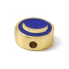 Real 18K Gold Plated Brass Enamel Beads KK-A170-01G-M-2