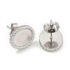 Non-Tarnish 304 Stainless Steel Stud Earrings Findings EJEW-A111-03P-1