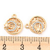 Brass Micro Pave Cubic Zirconia Charms KK-E090-37G-3