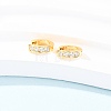 925 Sterling Silver Micro Pave Clear Cubic Zirconia Hoop Earrings EJEW-K317-08G-3