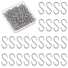 300Pcs 304 Stainless Steel S-Hook Findings STAS-SP0002-14-1