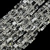 Faceted Cube Shaped Crystal Glass Beads Strands X-GLAA-F008-F01-2