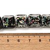 Handmade Dichroic Foil Glass Beads Strands DICH-U001-07H-4