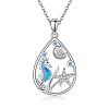 Ocean Theme Alloy Rhinestone Pendant Necklaces PW-WG91F25-01-1