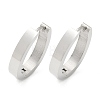 304 Stainless Steel Oval Hoop Earrings for Women EJEW-C096-66P-2