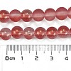 Frosted Transparent Glass Bead Strands X1-GLAA-P065-8mm-06-3
