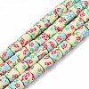 Handmade Polymer Clay Bead Strands X-CLAY-T020-10E-1