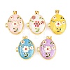 Brass Locket Pendants KK-D232-04G-1